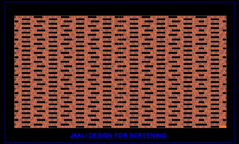 Brick Pattern Jali Free CAD Block for Screens and MDF Designs